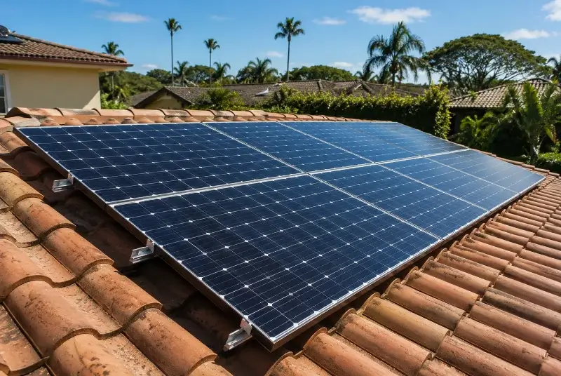 Installation de panneaux solaires au Pradet